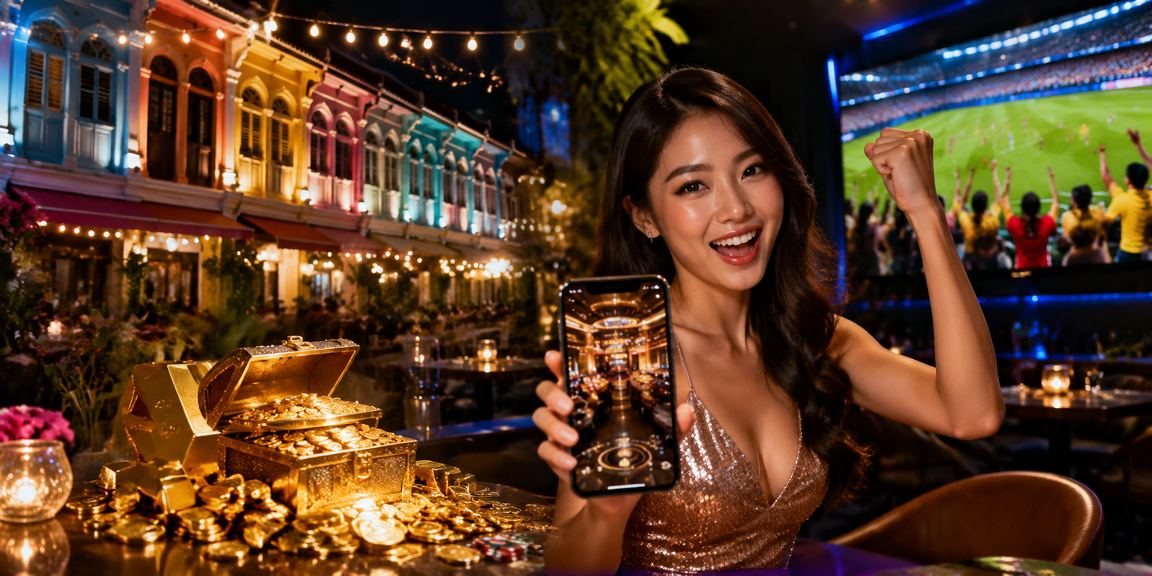 Pemain Penang menggunakan aplikasi kasino 1883 di telefon pintar