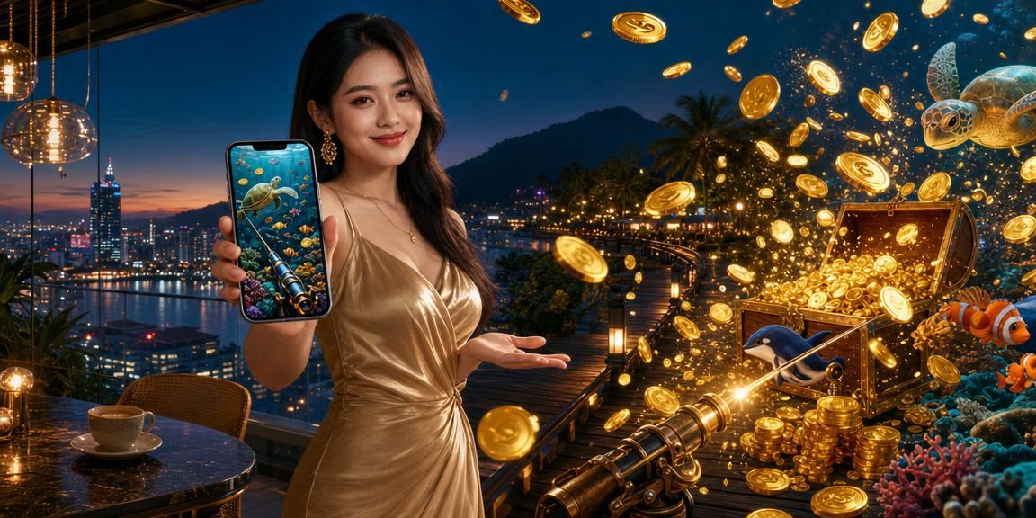 Pemain dari Sabah menikmati fishing game dalam talian di platform 1883 bergaya tempatan